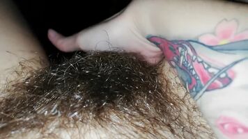 Fingering Hairy Cunt with Grool