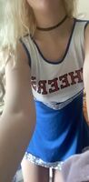 Decided to be a cute college cheerleader for you (;